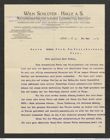 Nachlass Franz Steindachner, Brief von Wilhelm Schlüter an Franz Steindachner (30.05.1911), Inv.Nr. 455.05, Seite 1